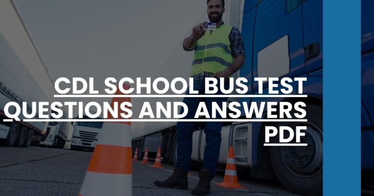 CDL School Bus Test Questions and Answers PDF Feature Image