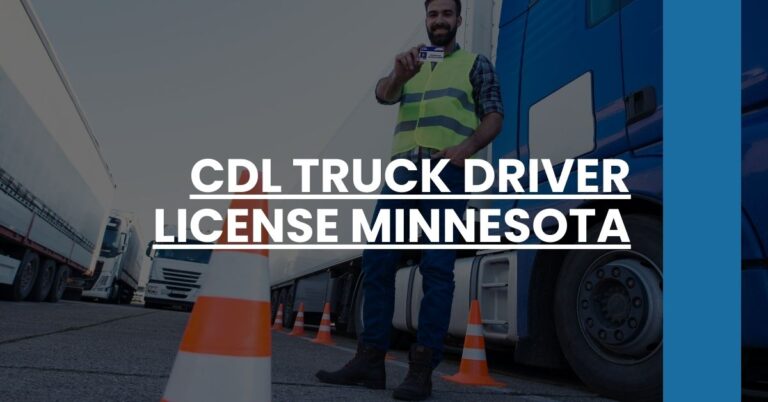 CDL Truck Driver License Minnesota Feature Image