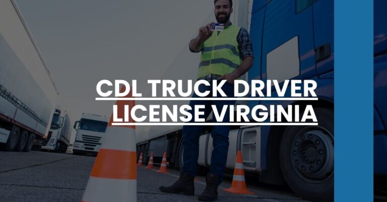 CDL Truck Driver License Virginia Feature Image